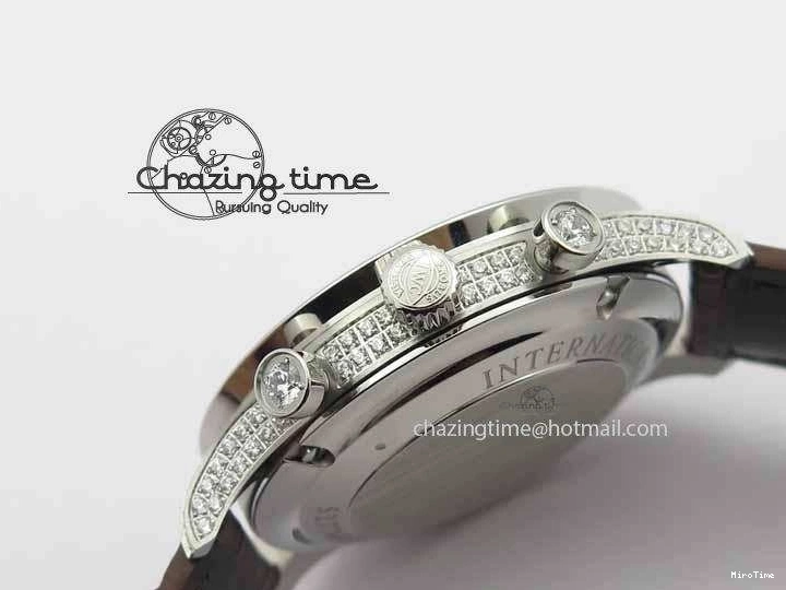 MIROTIME 0403 Unique Portuguese IW3714 Diam ZF V2 1:1 Best Edition Gray Dial On Brown Leather Strap A79350 (Slim Movement) 7250